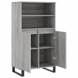 Credenza Grigio Sonoma 60x36x110 cm in Legno Multistrato