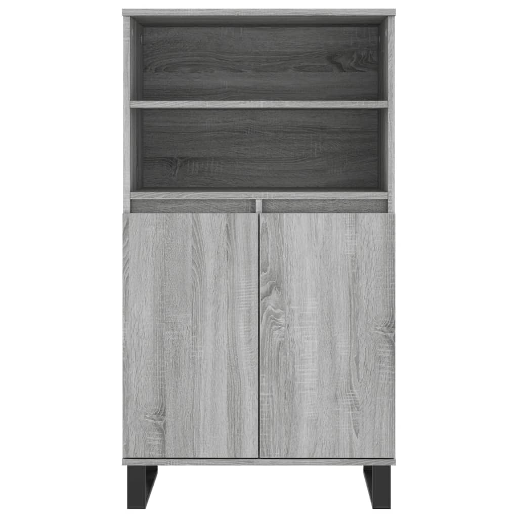 Credenza Grigio Sonoma 60x36x110 cm in Legno Multistrato