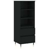 Credenza Nero 40x36x110 cm in Legno Multistrato