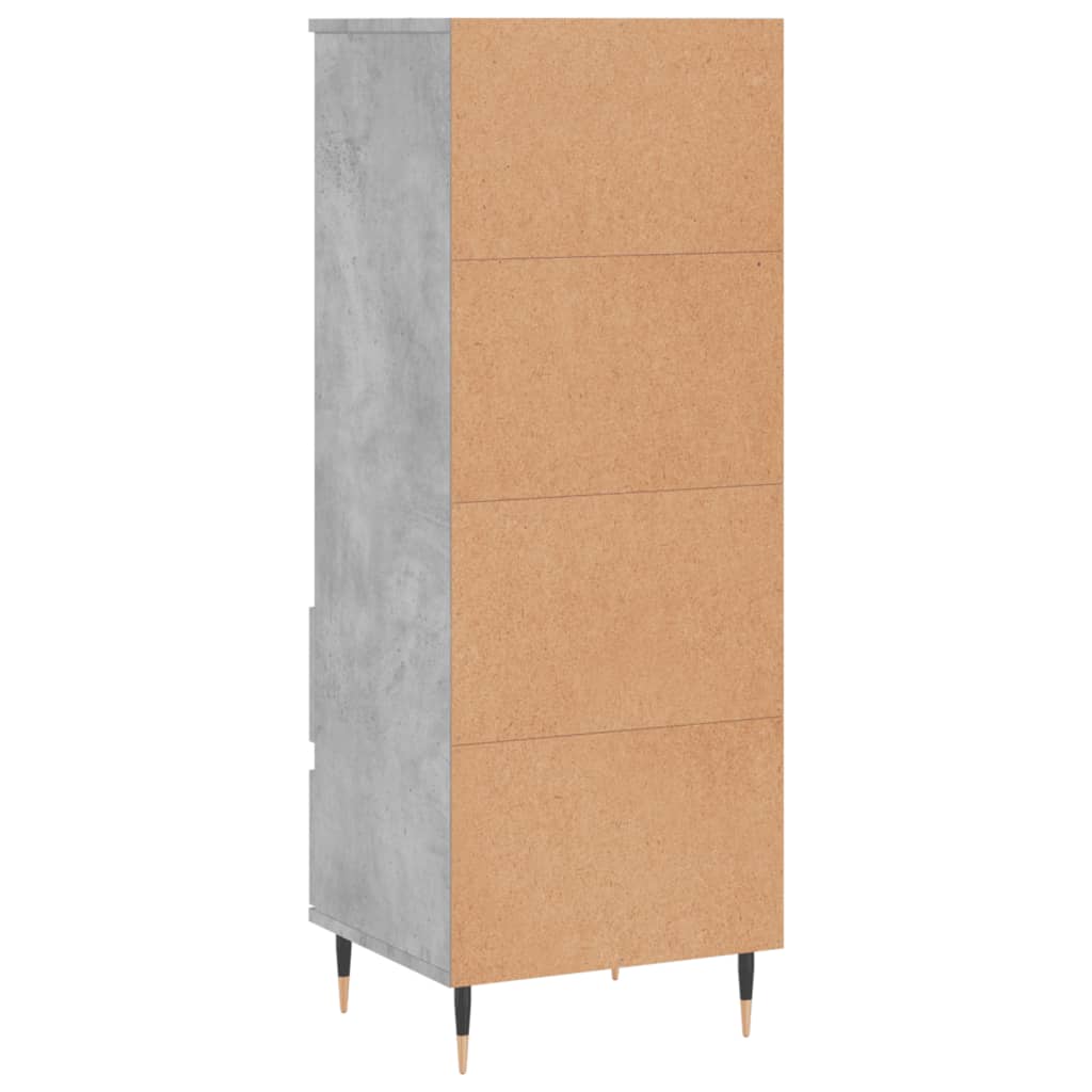 Credenza Grigio Cemento 40x36x110 cm in Legno Multistrato