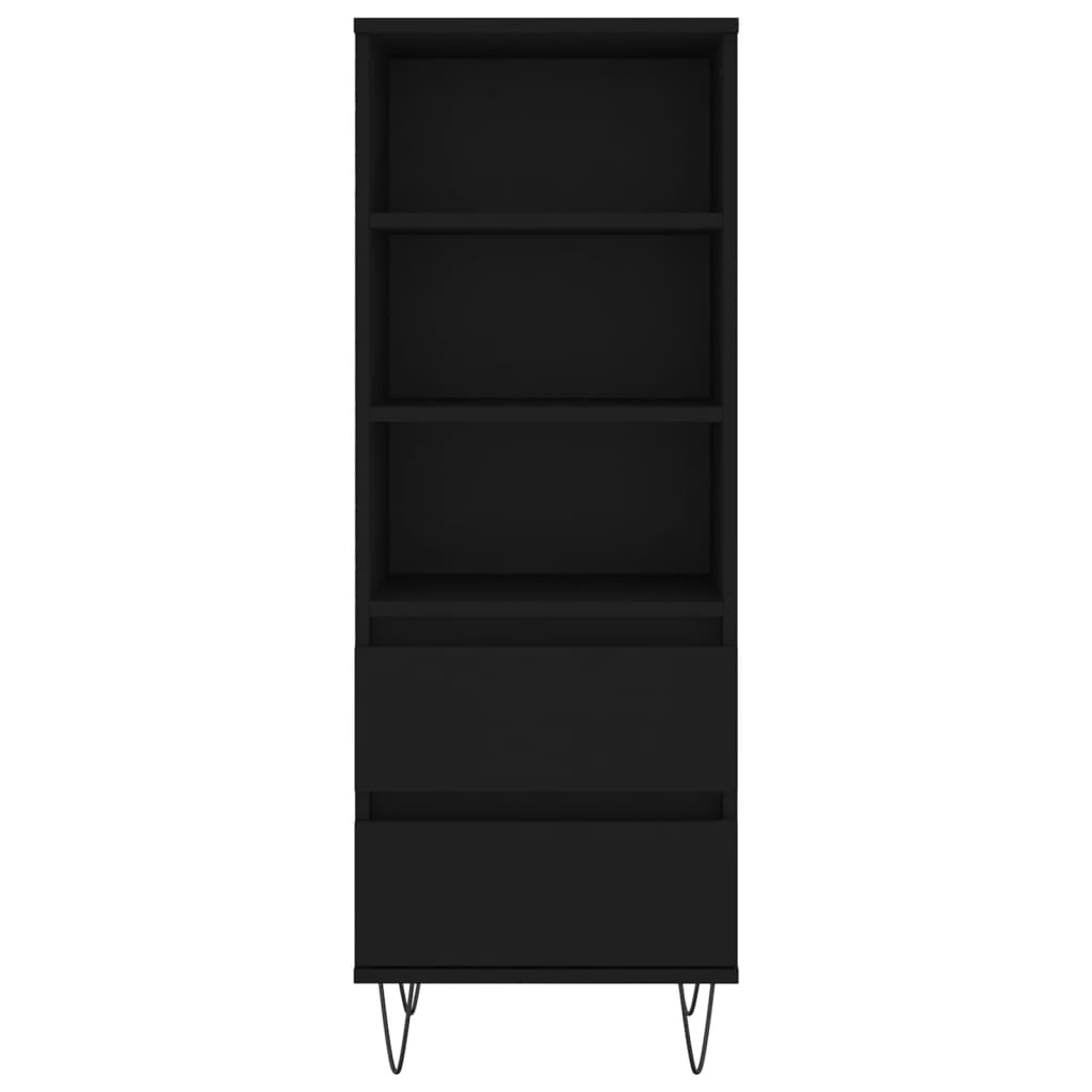 Credenza Nero 40x36x110 cm in Legno Multistrato