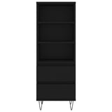 Credenza Nero 40x36x110 cm in Legno Multistrato