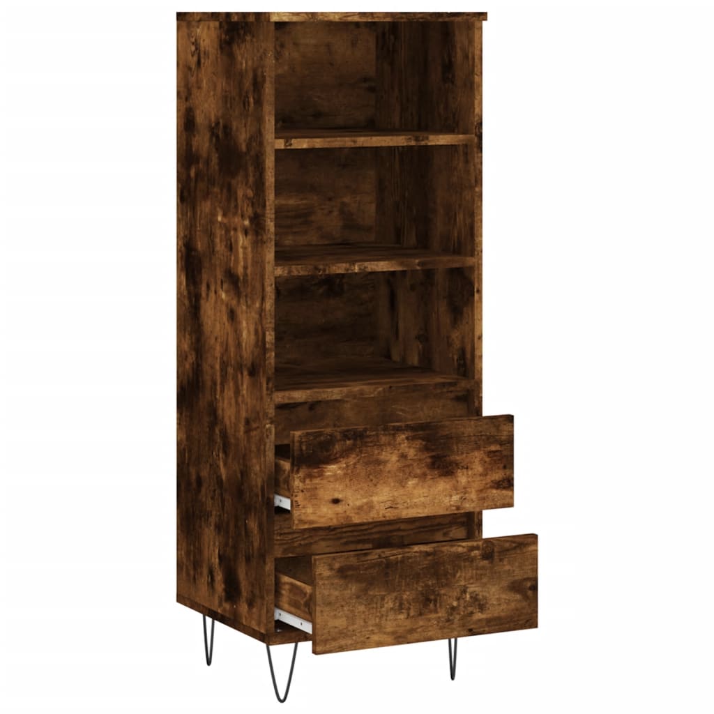 Credenza Rovere Fumo 40x36x110 cm in Legno Multistrato