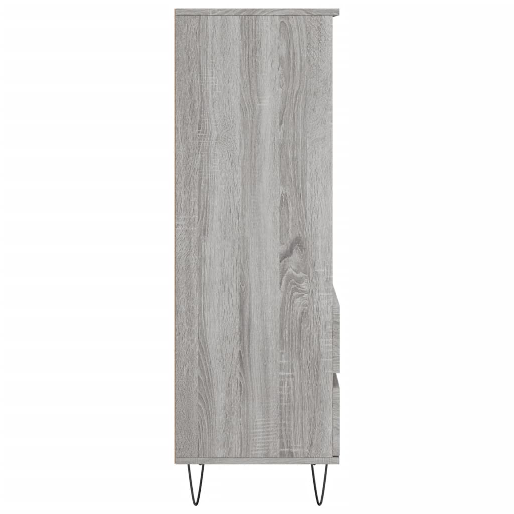 Credenza Grigio Sonoma 40x36x110 cm in Legno Multistrato