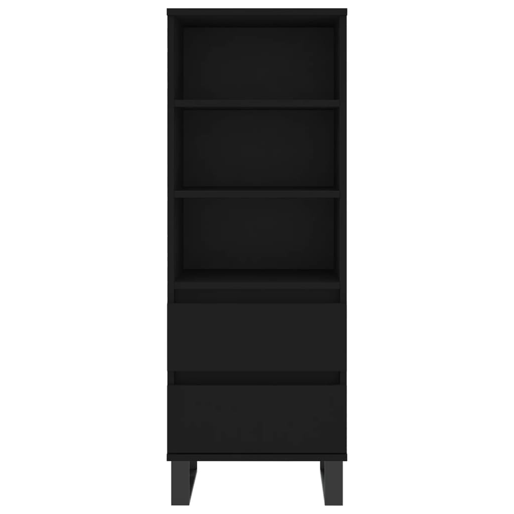 Credenza Nero 40x36x110 cm in Legno Multistrato