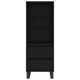 Credenza Nero 40x36x110 cm in Legno Multistrato