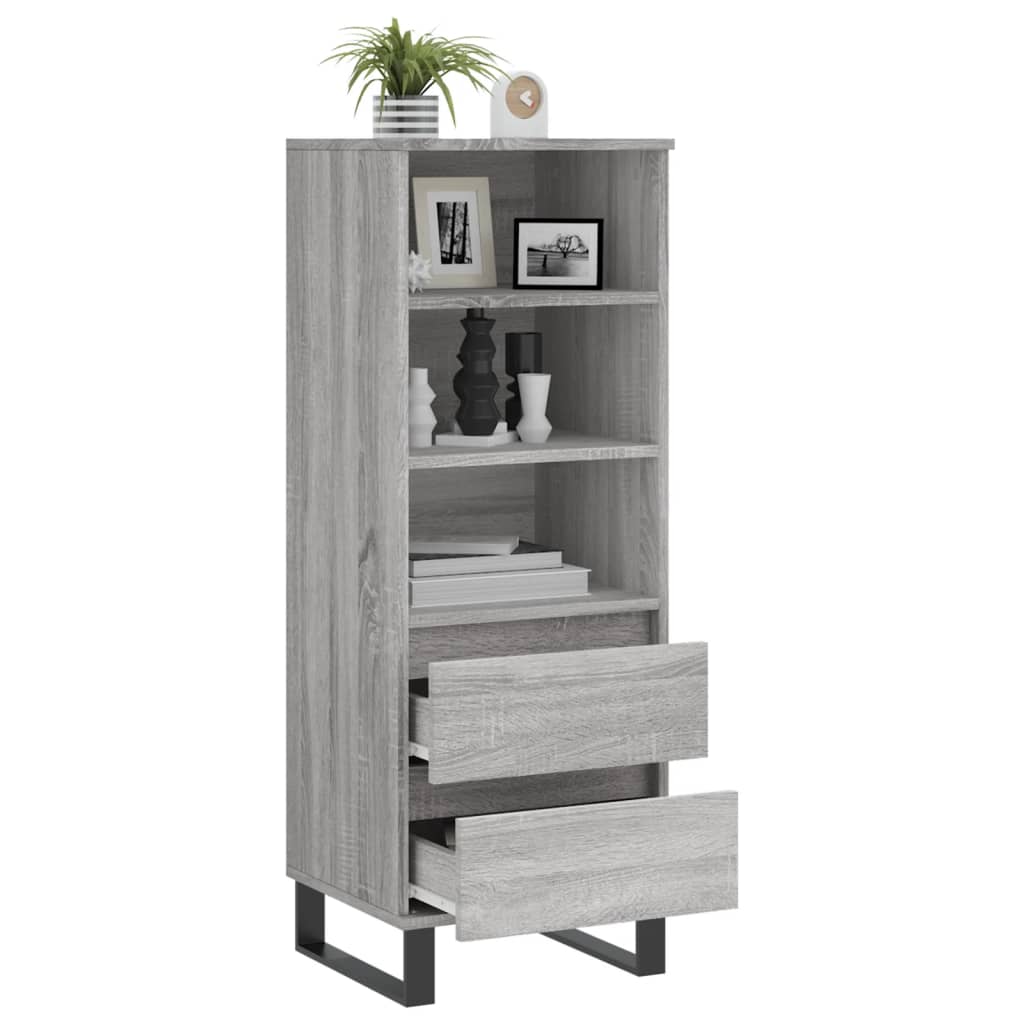 Credenza Grigio Sonoma 40x36x110 cm in Legno Multistrato