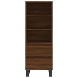 Credenza Rovere Marrone 40x36x110 cm in Legno Multistrato