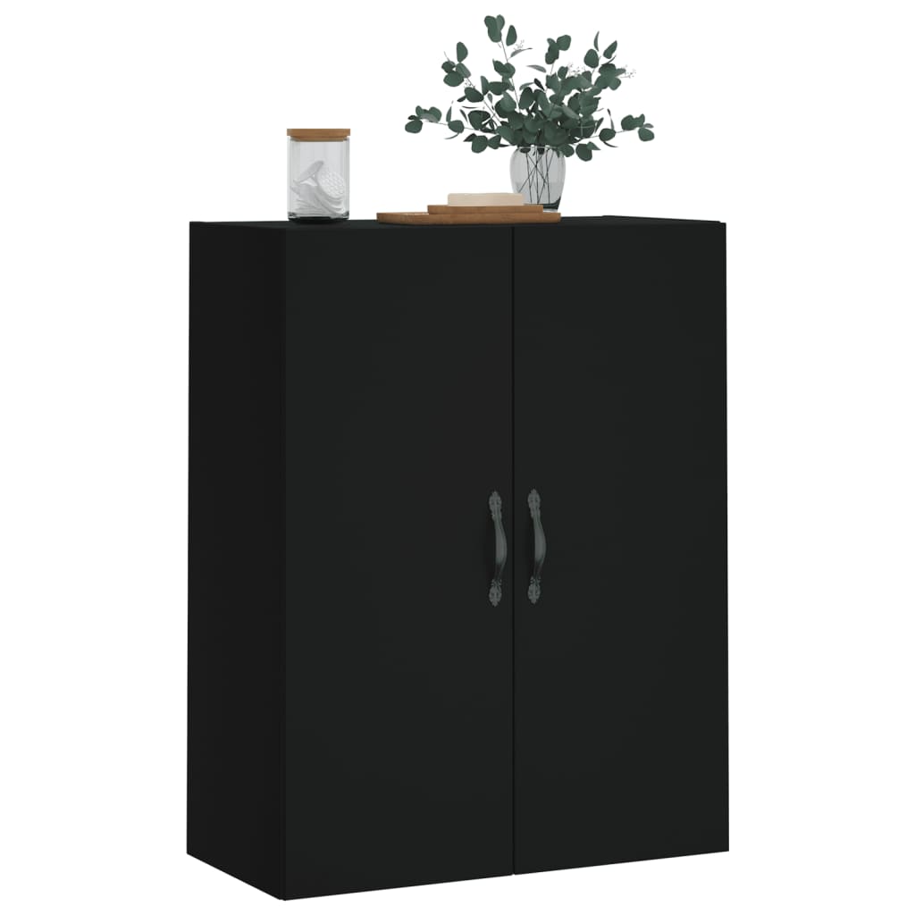 Mobile a Parete Nero 69,5x34,90 cm in Legno Multistrato