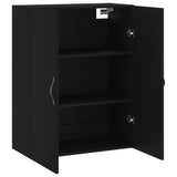 Mobile a Parete Nero 69,5x34,90 cm in Legno Multistrato