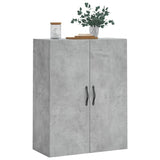 Mobile a Parete Grigio Cemento 69,5x34x90 cm Legno Multistrato