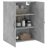 Mobile a Parete Grigio Cemento 69,5x34x90 cm Legno Multistrato