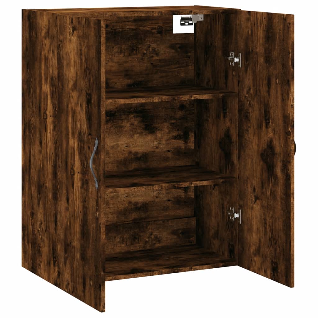 Mobile a Parete Rovere Fumo 69,5x34x90 cm in Legno Multistrato