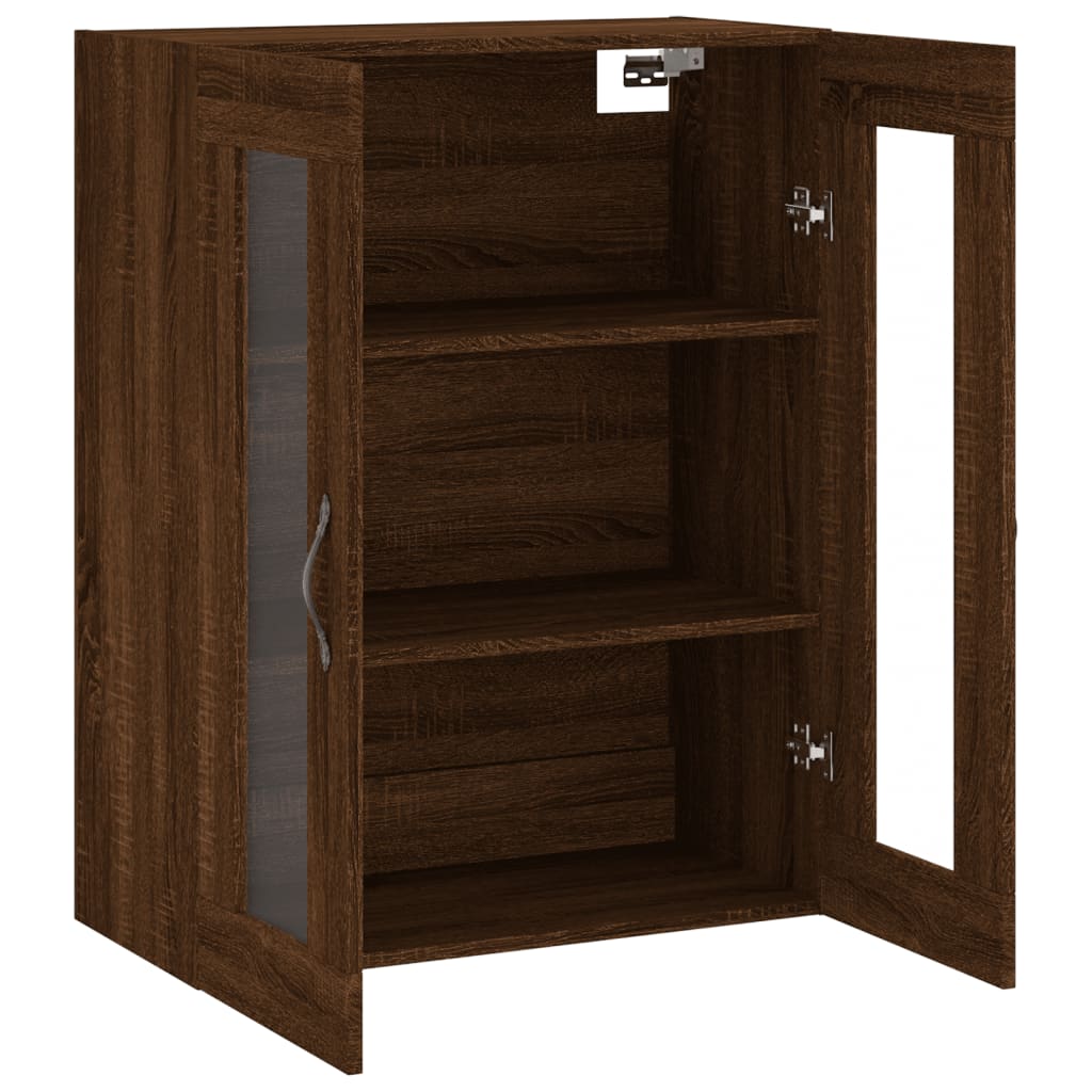 Mobile a Parete Rovere Marrone 69,5x34x90 cm Legno Multistrato