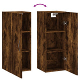 Mobile a Parete Rovere Fumo 34,5x34x90 cm in Legno Multistrato