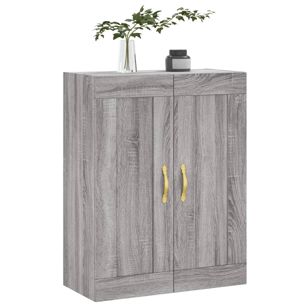 Mobile a Parete Grigio Sonoma 69,5x34x90 cm Legno Multistrato