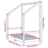 Giroletto per Bambini 70x140 cm in Legno Massello di Pino