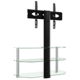 Supporto TV Angolare 3 Livelli per 32-70 Pollici Nero e Argento