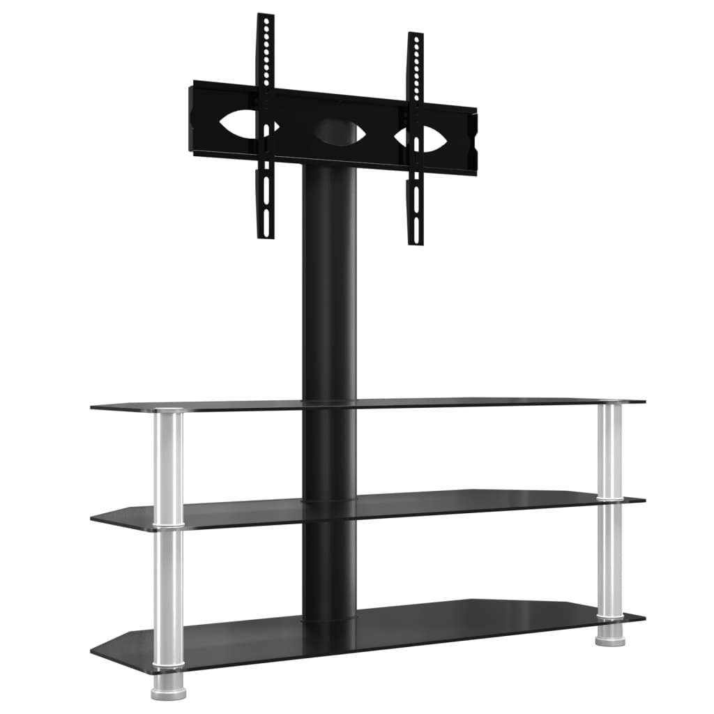 Supporto TV Angolare 3 Livelli per 32-70 Pollici Nero e Argento