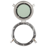 Specchio da Parete Design Oblò Ø30 cm in Alluminio e Vetro