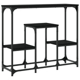 Tavolino Consolle Nero 89,5x28x76 cm in Legno Multistrato