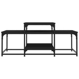 Tavolino da Salotto Nero 102x60x45 cm in Legno Multistrato