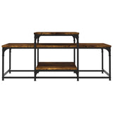 Tavolino da Salotto Rovere Fumo 102x60x45 cm Legno Multistrato