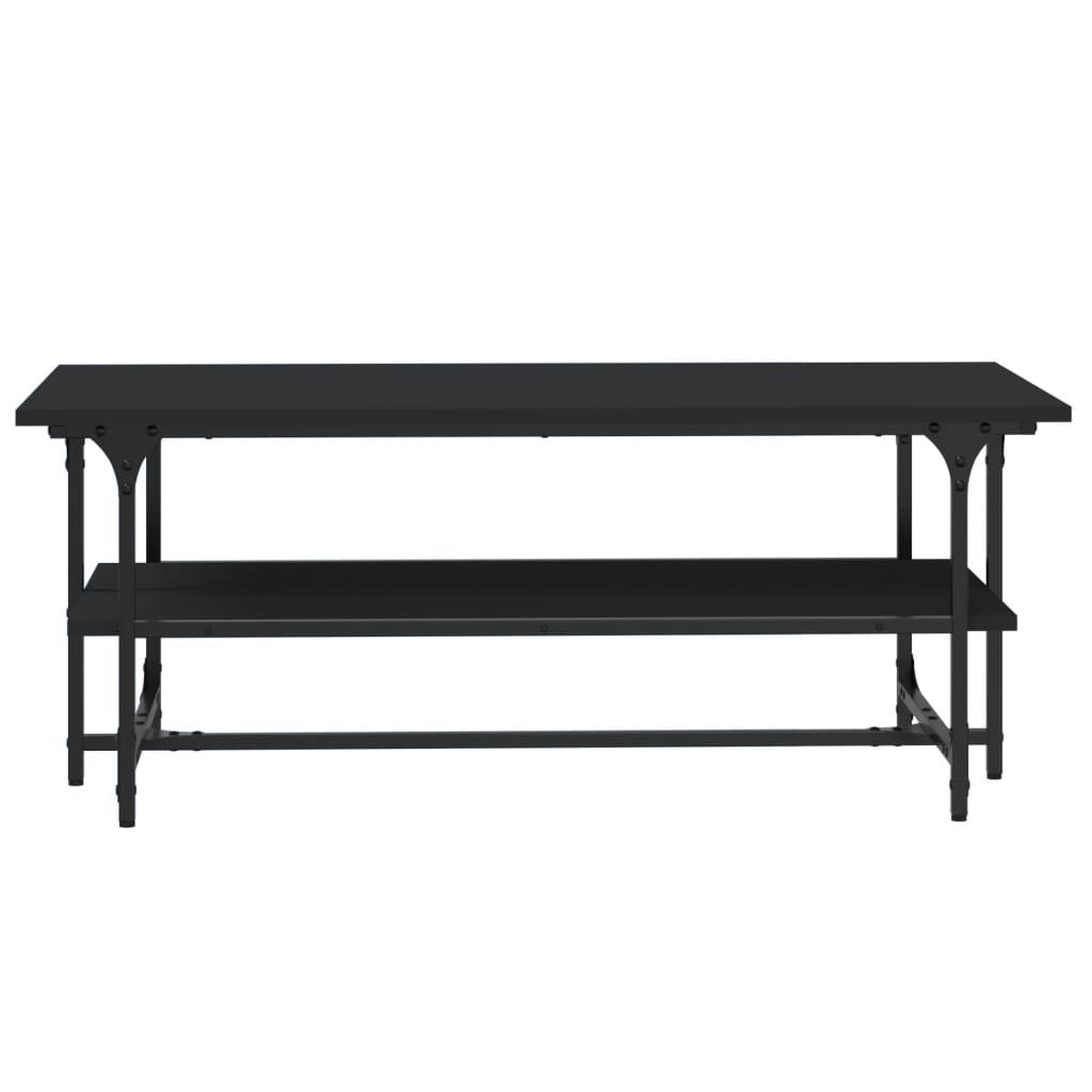 Tavolino Salotto Nero 100x50x40cm Legno Multistrato