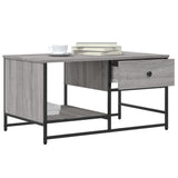 Tavolino Salotto Grigio Sonoma 85,5x51x45 cm Legno Multistrato