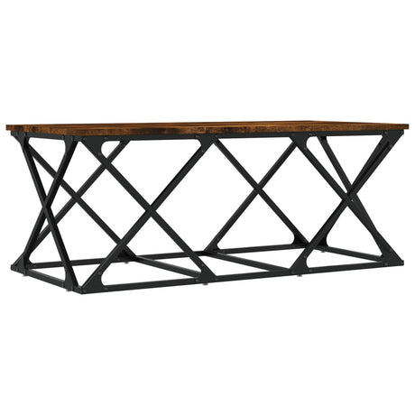 Tavolino da Salotto Rovere Fumo 100x49x40 cm Legno Multistrato