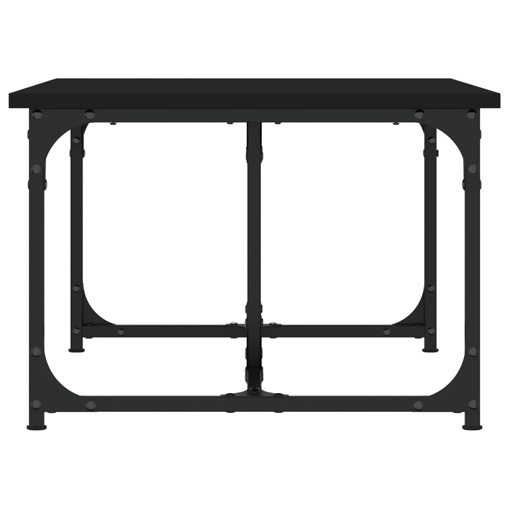 Tavolino da Salotto Nero 90x50x35 cm in Legno Multistrato