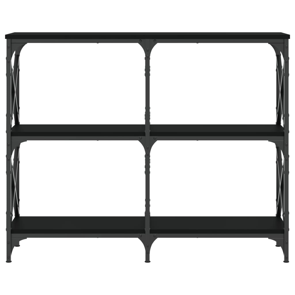 Tavolino Consolle Nero 100x28x80,5 cm in Legno Multistrato