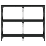 Tavolino Consolle Nero 100x28x80,5 cm in Legno Multistrato