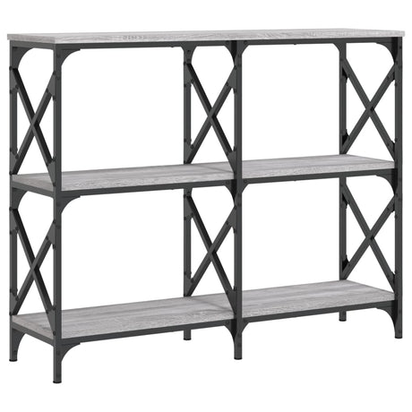 Tavolo Consolle Grigio Sonoma 100x28x80,5 cm Legno Multistrato