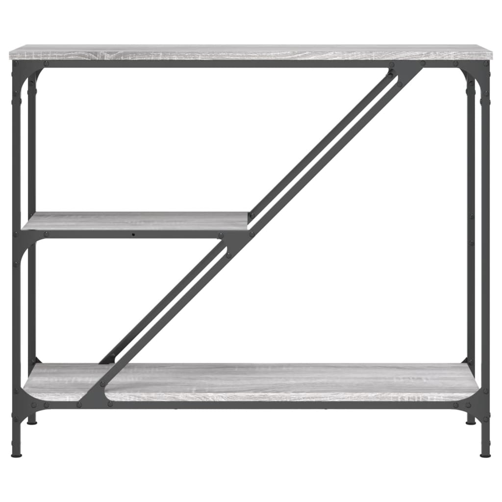 Tavolino Consolle Grigio Sonoma 88,5x30x75 cm Legno Multistrato