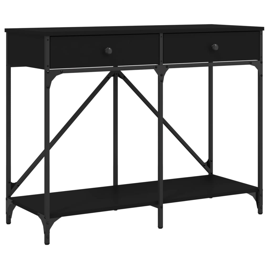 Tavolino Consolle Nero 100x39x78,5 cm in Legno Multistrato