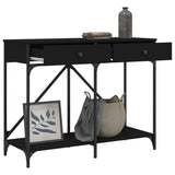 Tavolino Consolle Nero 100x39x78,5 cm in Legno Multistrato