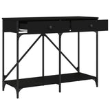 Tavolino Consolle Nero 100x39x78,5 cm in Legno Multistrato