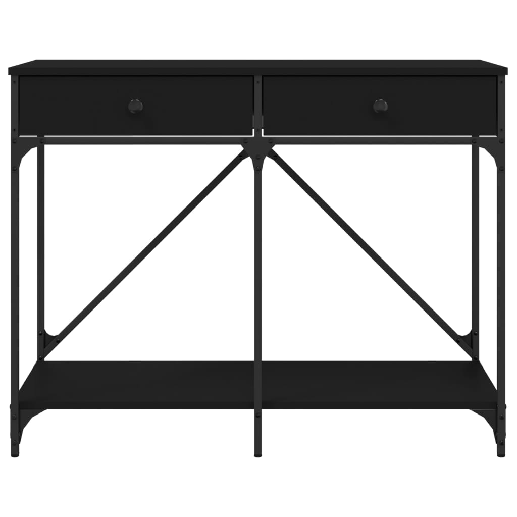 Tavolino Consolle Nero 100x39x78,5 cm in Legno Multistrato