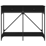 Tavolino Consolle Nero 100x39x78,5 cm in Legno Multistrato