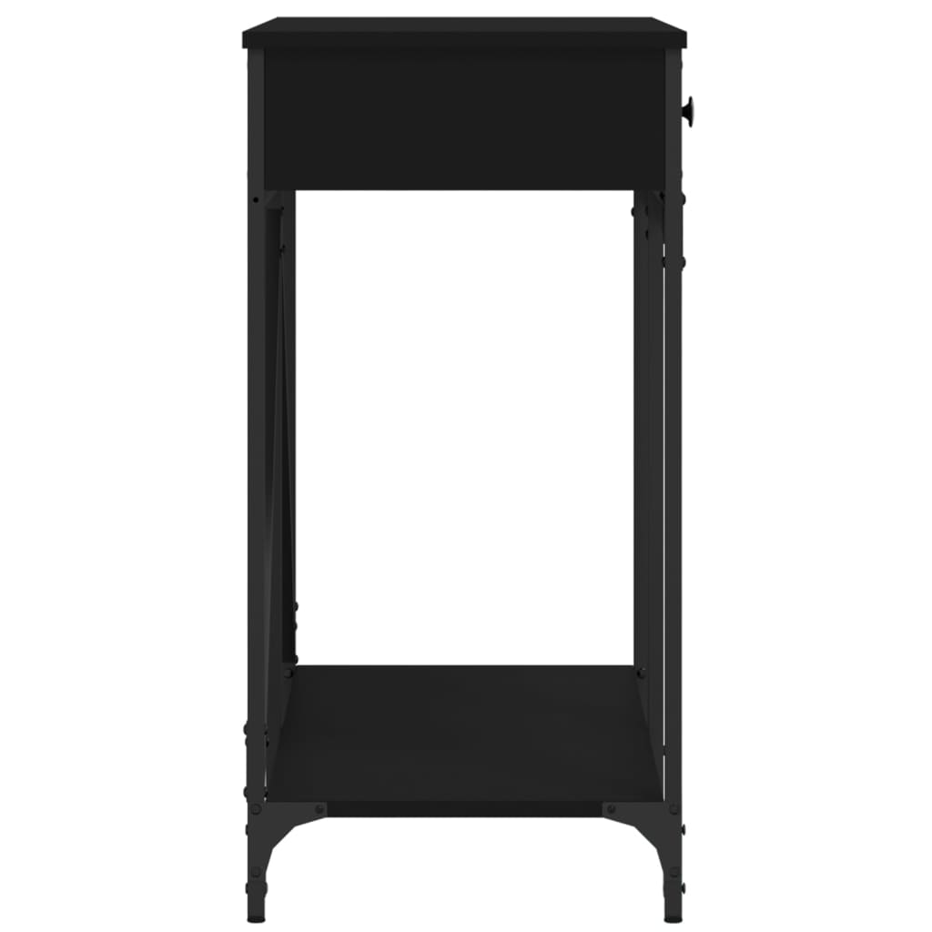 Tavolino Consolle Nero 100x39x78,5 cm in Legno Multistrato