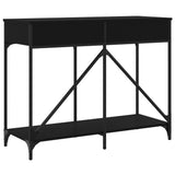 Tavolino Consolle Nero 100x39x78,5 cm in Legno Multistrato