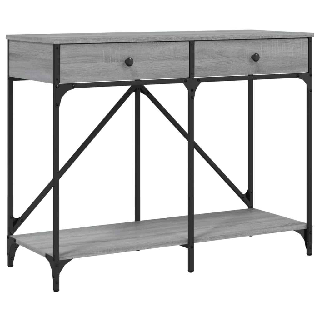 Tavolo Consolle Grigio Sonoma 100x39x78,5 cm Legno Multistrato