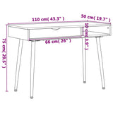 Scrivania con Cassetto Marrone 110x50x75 cm Legno Multistrato