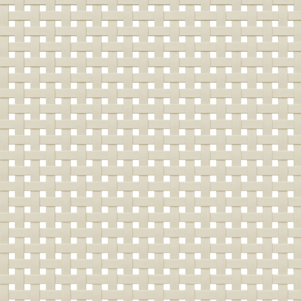 Tavolino SENJA Aspetto Rattan Bianco 100x55x33cm Legno Massello