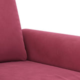 Poltrona Rosso Vino 60 cm Velluto