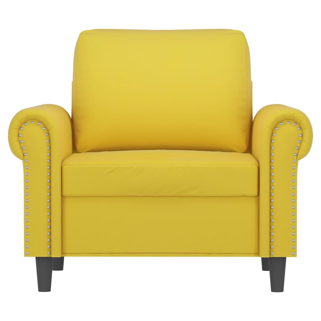 Poltrona Giallo 60 cm Velluto