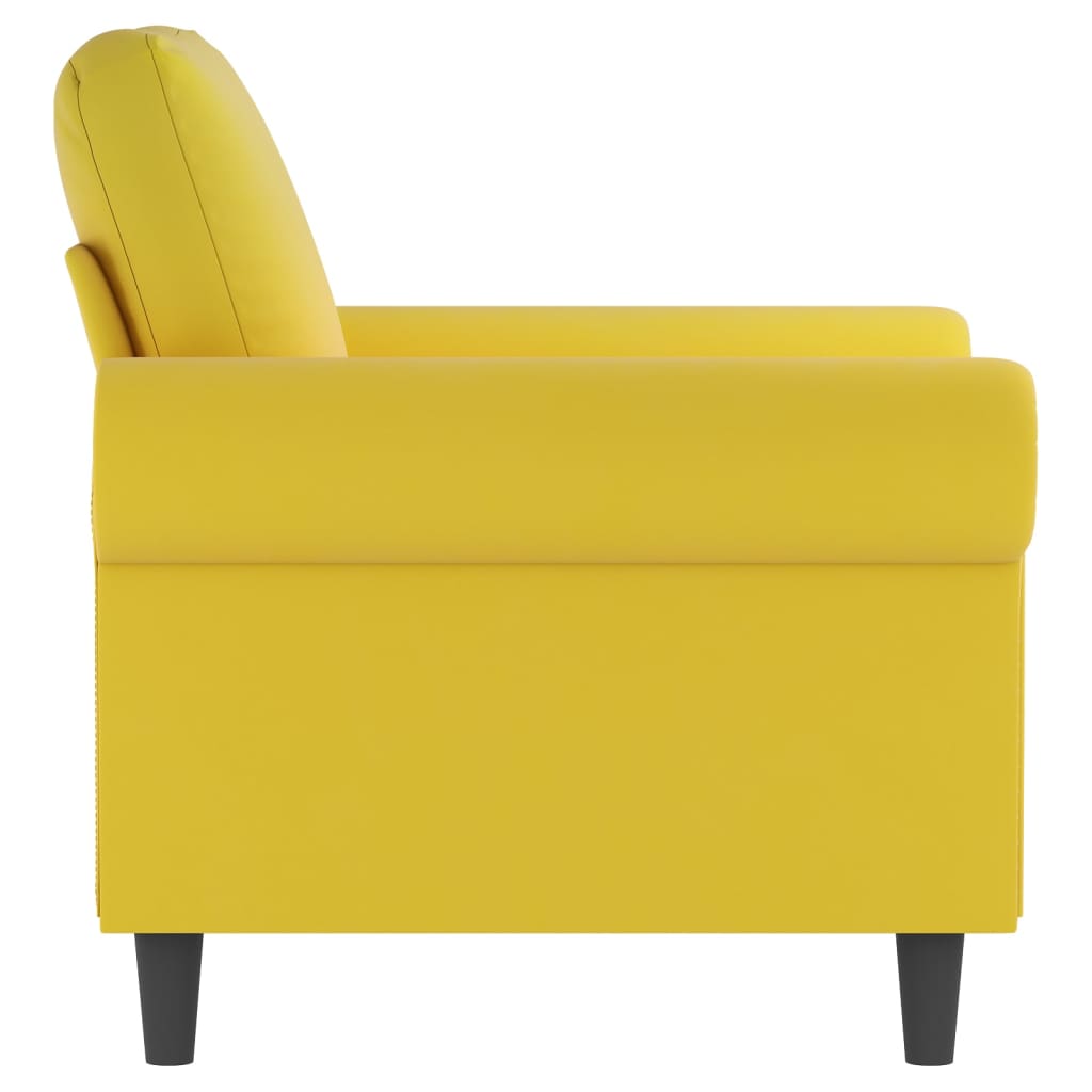 Poltrona Giallo 60 cm Velluto