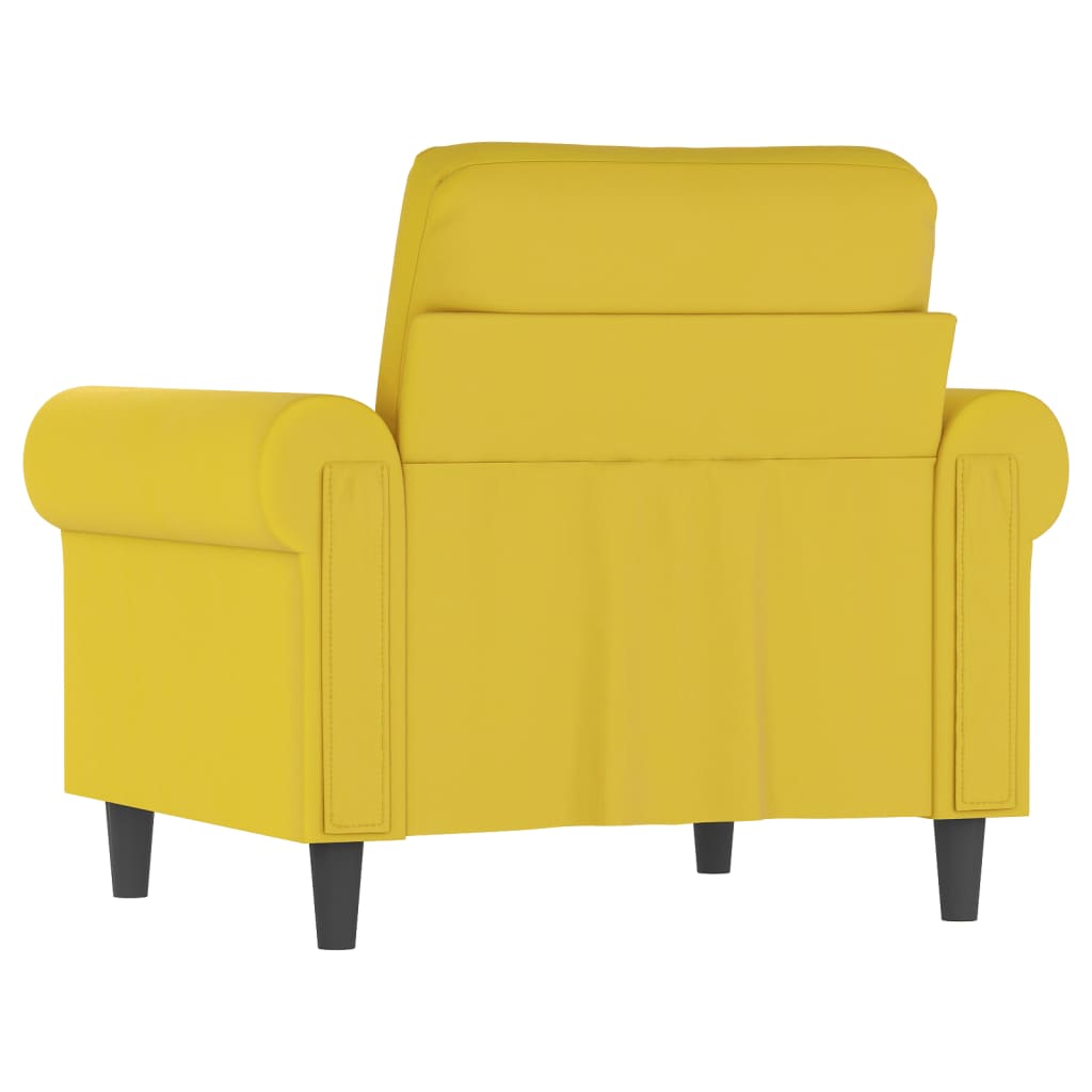 Poltrona Giallo 60 cm Velluto