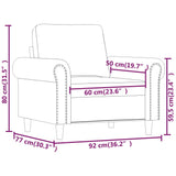 Poltrona Marrone 60 cm Velluto